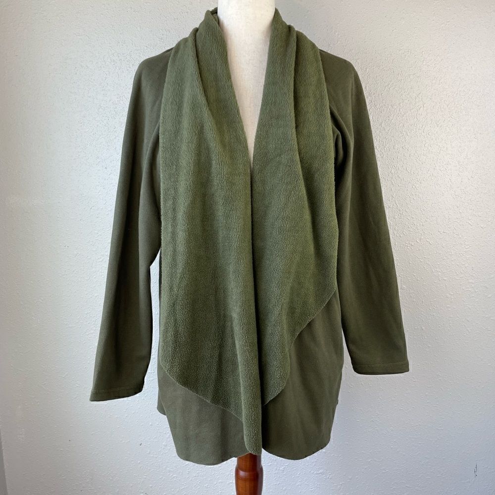 Drew Open Front Fleece Jacket Size L EUC